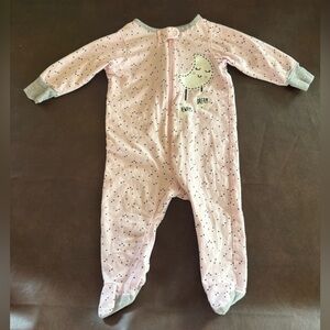 Girls Gerber Pink Moon and Stars Footie